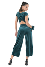 Load image into Gallery viewer, Velvet Cropped Barrel Pants