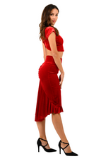 Load image into Gallery viewer, Velvet Mermaid Tango Skirt
