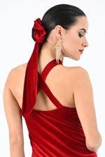 Load image into Gallery viewer, Velvet Scrunchie With Tail