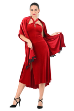 Load image into Gallery viewer, Velvet Shawl With Lace Appliqué