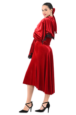 Load image into Gallery viewer, Velvet Shawl With Lace Appliqué