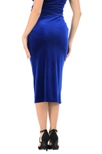 Load image into Gallery viewer, Velvet Tango Pencil Skirt with Side Slit