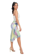 Load image into Gallery viewer, Vibrant Geometric Print Fishtail Skirt
