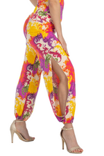 Load image into Gallery viewer, Vibrant Print Gathered Tango Pants With Slits
