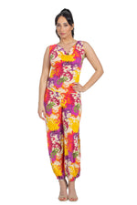Load image into Gallery viewer, Vibrant Print Top With Draped Neck
