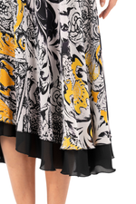 Load image into Gallery viewer, Vintage Print Two-layer Dance Skirt
