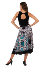 Load image into Gallery viewer, Vintage Print Two-layer Dance Skirt
