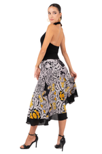 Load image into Gallery viewer, Vintage Print Two-layer Dance Skirt
