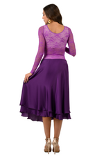 Load image into Gallery viewer, Violet Lace Long Sleeve Top
