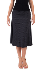 Load image into Gallery viewer, Polka Dot Flowing Skirt With Side Ruched Details (L)