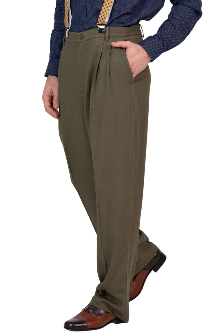 Viscose Tango Pants With Two Pleats