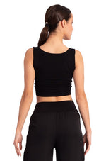 Load image into Gallery viewer, Viscose Twist Knot V-neck Crop Top