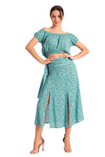 Load image into Gallery viewer, Waist Knot Veraman Floral Print Midi Skirt With Slits