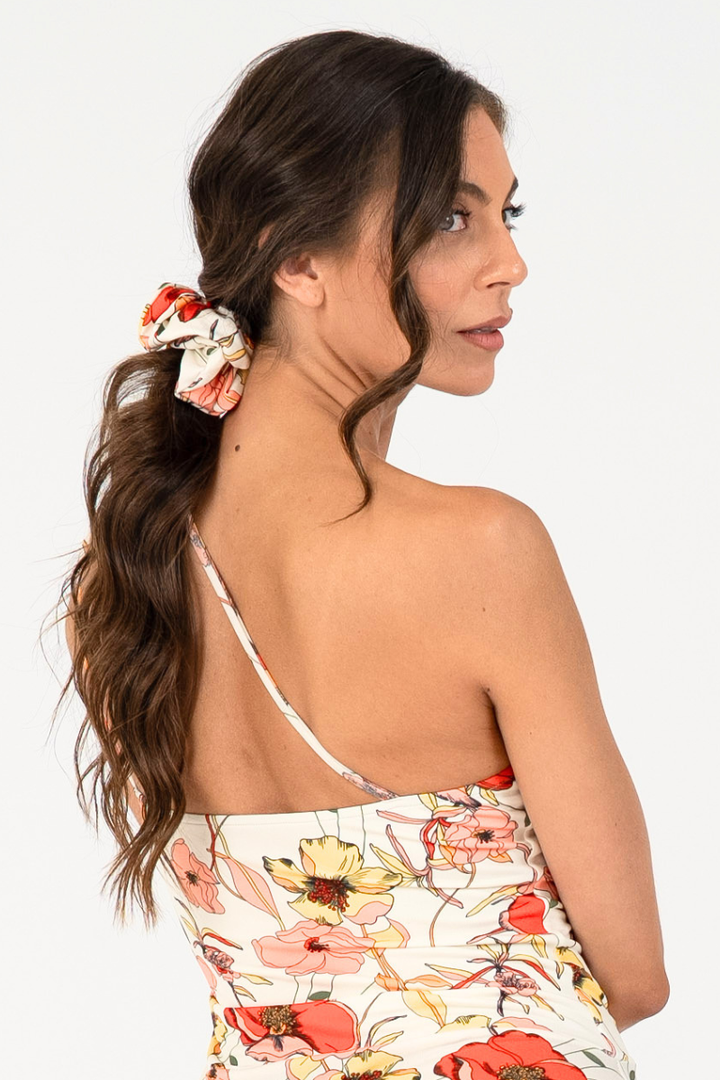 Wild Poppy Print Scrunchie