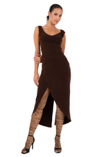 Load image into Gallery viewer, Wrap Tango Skirt With Curved Front Slit

