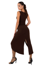 Load image into Gallery viewer, Wrap Tango Skirt With Curved Front Slit
