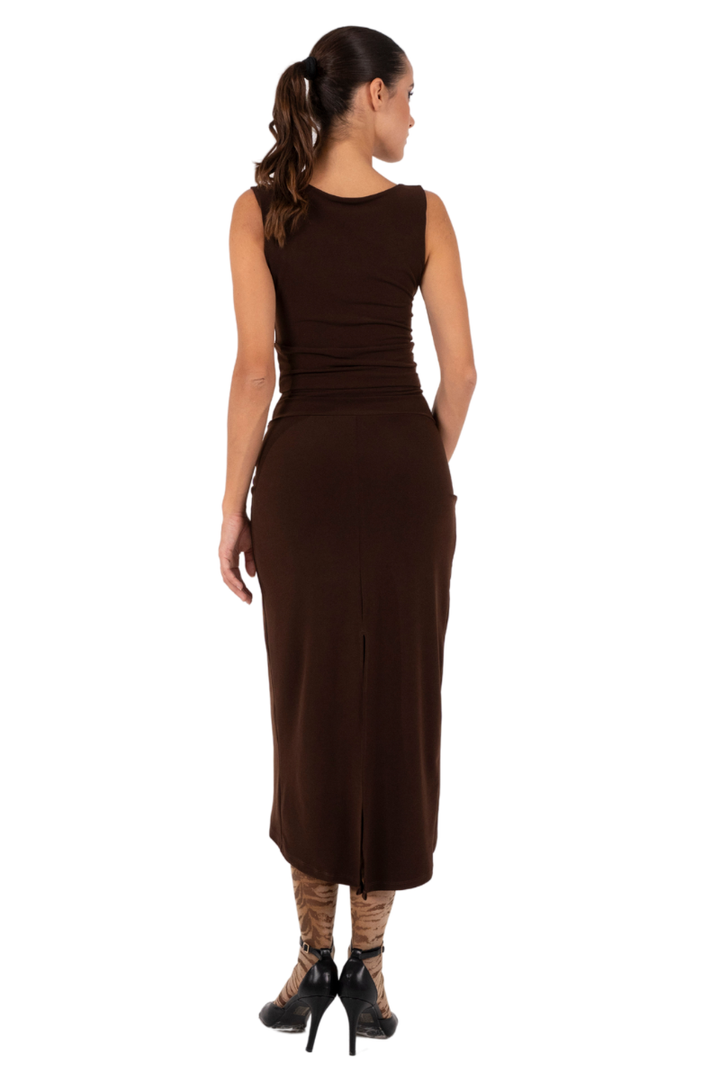 Wrap Tango Skirt With Curved Front Slit