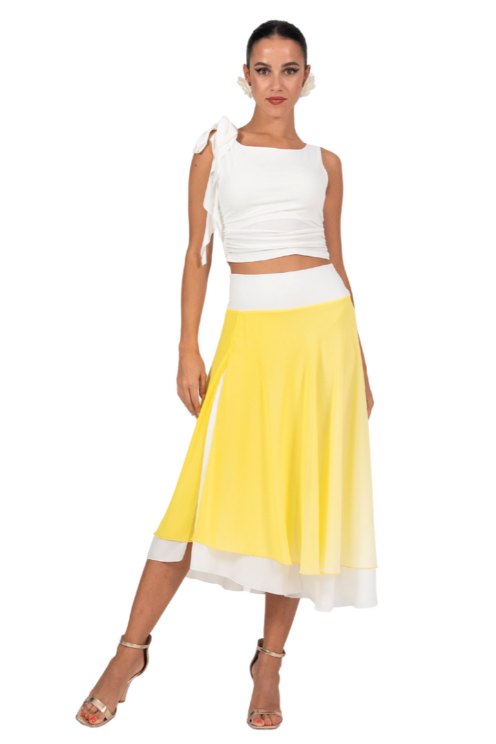 Gradient Two-layer Georgette Skirt