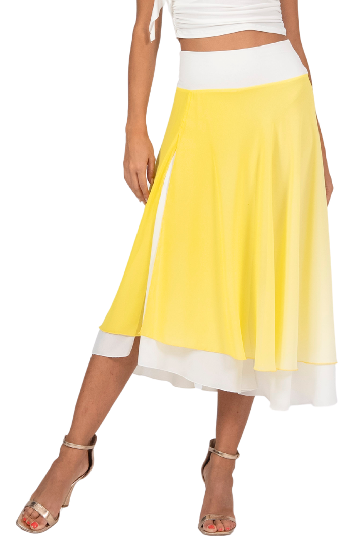 Gradient Two-layer Georgette Skirt