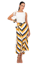 Load image into Gallery viewer, Zig-Zag Striped Wrap Dance Skirt
