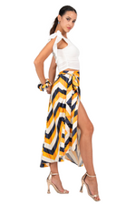 Load image into Gallery viewer, Zig-Zag Striped Wrap Dance Skirt
