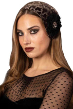Load image into Gallery viewer, Snake Animal Print Headpiece with Lace and Crystal Embellishments
