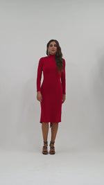 Load and play video in Gallery viewer, Jersey Tango Dress With Heart Cutout
