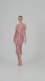 Load and play video in Gallery viewer, Floral Paisley Print Open Back Tango Dress
