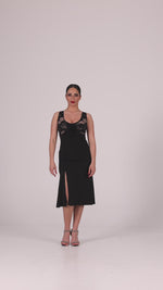 Load and play video in Gallery viewer, Crisscross Tango Dress with Lace Bust &amp; Back Movement
