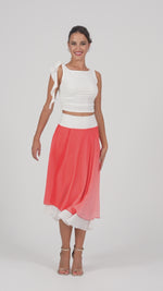 Load and play video in Gallery viewer, Gradient Two-layer Georgette Skirt
