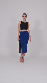 Load and play video in Gallery viewer, Wrap Tango Midi Skirt With High Slit