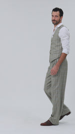 Load and play video in Gallery viewer, Beige Checked Men&#39;s Tango Vest