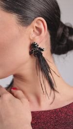 Load and play video in Gallery viewer, Seraphine Black Tango Earrings

