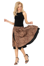 Load and play video in Gallery viewer, Animal Print Two-layer Satin Dance Skirt