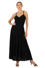 Load and play video in Gallery viewer, Eyelet Viscose Open Back Maxi Dress