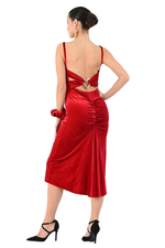 Load and play video in Gallery viewer, Fishtail Tango Dress With Metallic Heart Detail