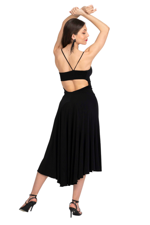 Fit & Flare Keyhole Back Midi Tango Dress | Tango Dresses conDiva Fit & Flare Keyhole Back Midi Tango Dress | Tango Dresses conDiva