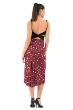 Load and play video in Gallery viewer, Heart Print Low Back Midi Fishtail Dress