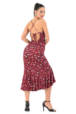 Load and play video in Gallery viewer, Heart Print Tango Dress with Ruffles
