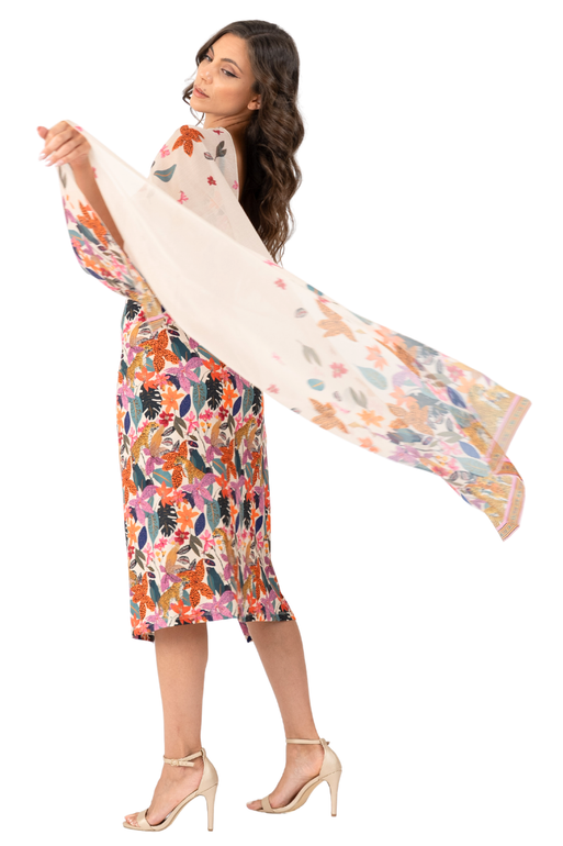Jungle Print Georgette Scarf