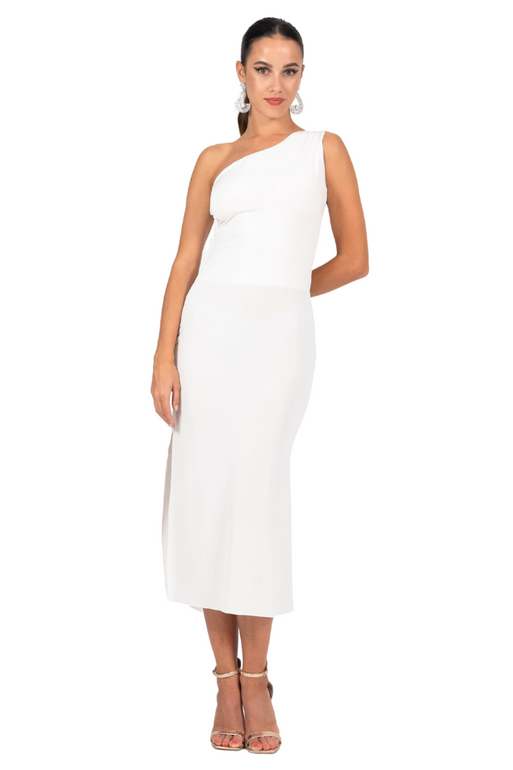 One-Sleeve Tango Dress With Strappy Back