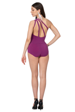 Load and play video in Gallery viewer, One Shoulder Bodysuit With Decorative Strappy Back
