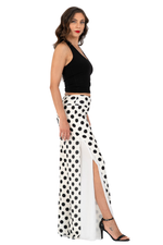 Load and play video in Gallery viewer, Polka Dot Two-layer Georgette Wide-Leg Pants