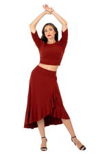 Load and play video in Gallery viewer, Ruffle Hem Wrap Dance Skirt