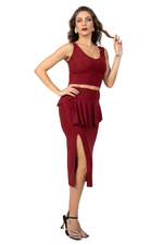 Load and play video in Gallery viewer, Shimmering Crop Top With Decorative Detail