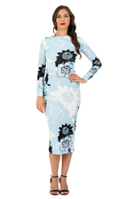 Load and play video in Gallery viewer, Sky Floral Print Tango Dress With Open Back