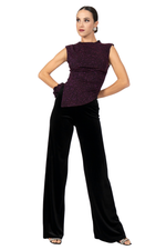 Load and play video in Gallery viewer, Sparkling Asymmetric Sleeveless Dance Top
