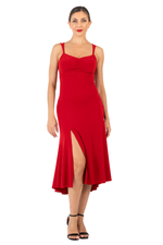 Load and play video in Gallery viewer, Sweetheart Neckline Tango Dress With Right Slit