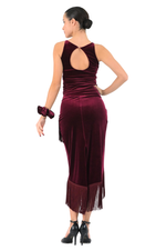 Load and play video in Gallery viewer, Keyhole Back Sleeveless Velvet Crop Top
