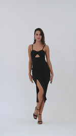 Load and play video in Gallery viewer, Bow Bust Midi Dress With Slit
